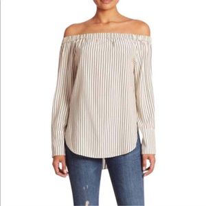 Rag And Bone Greta Silk Off-the-Shoulder Top